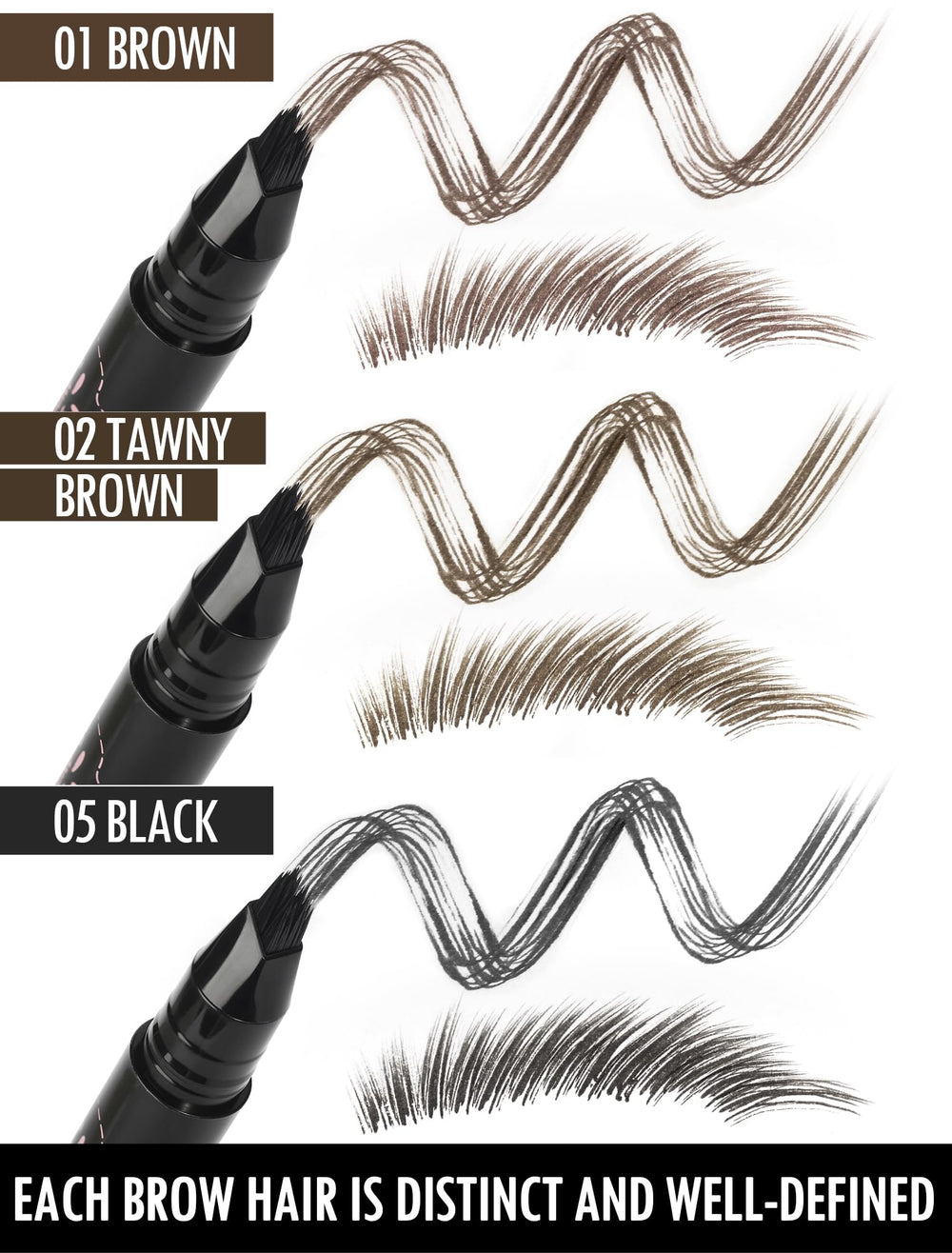 Anglicolor angled brow brush helps create hair-like strokes with precision.