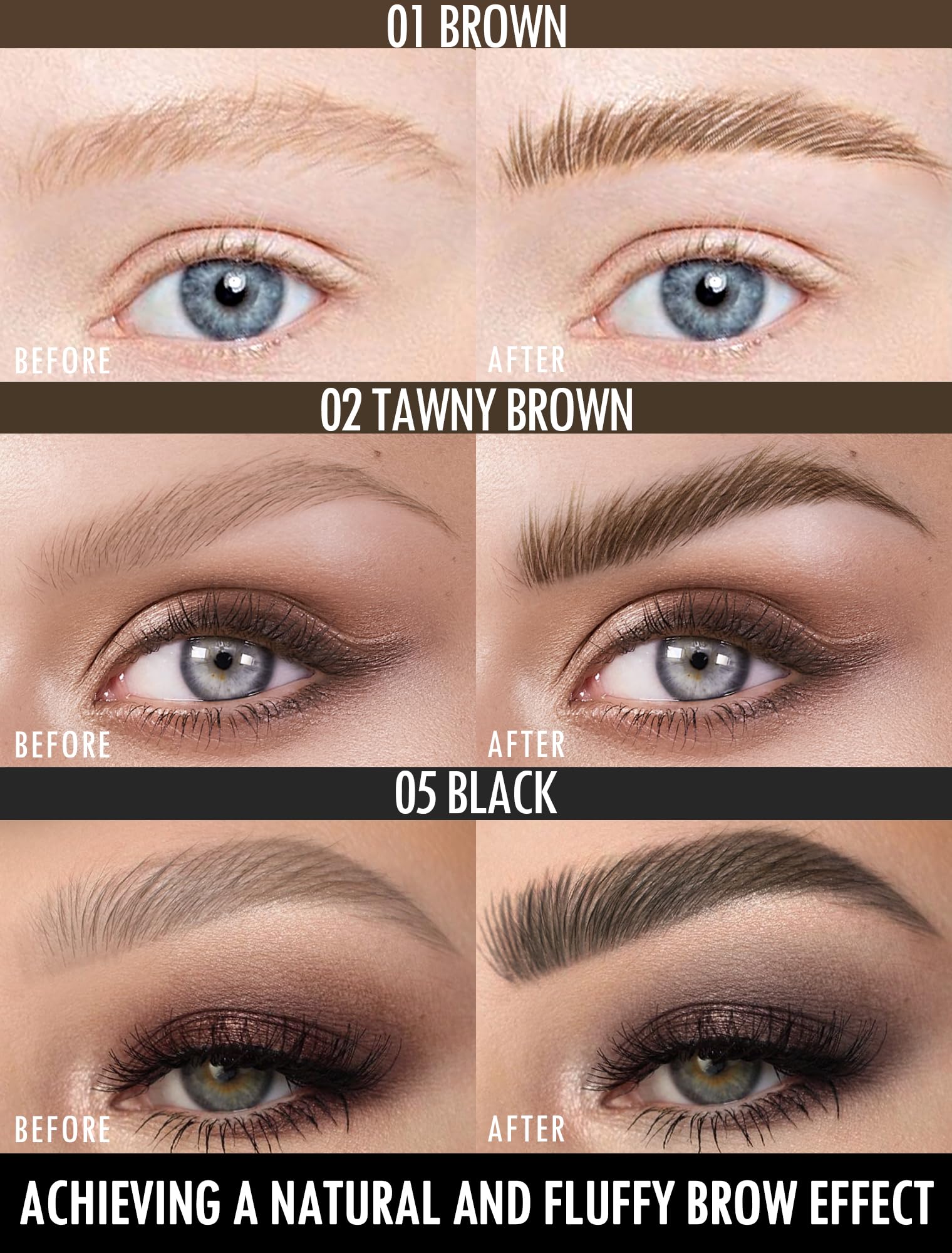 Anglicolor Eyebrow Pen displays natural hues range for various hair colors.