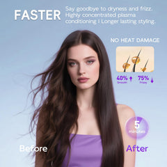 ANI·DIO cordless curling iron brush ceramic technology for shiny hair