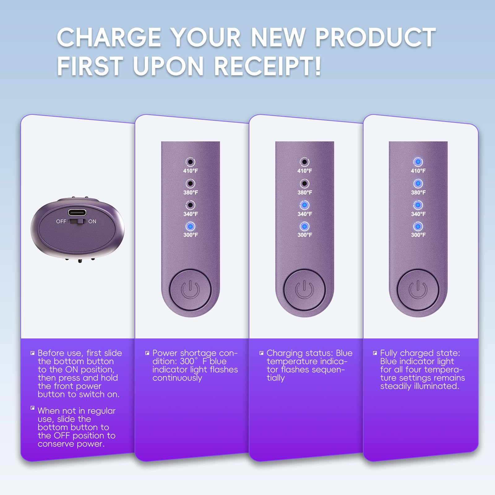 ANI·DIO cordless curling iron brush USB-C fast charging for quick power-ups