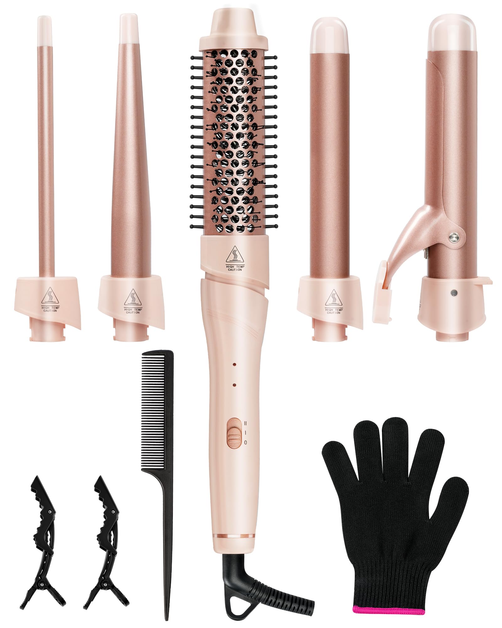 ANIEKIN 5-in-1 curling set packaging for quick, organized styling on the go
