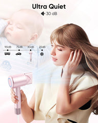 ANIEKIN hair dryer compact travel design fits in carry-on bags