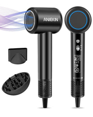ANIEKIN hair dryer front view showcases fast drying performance.