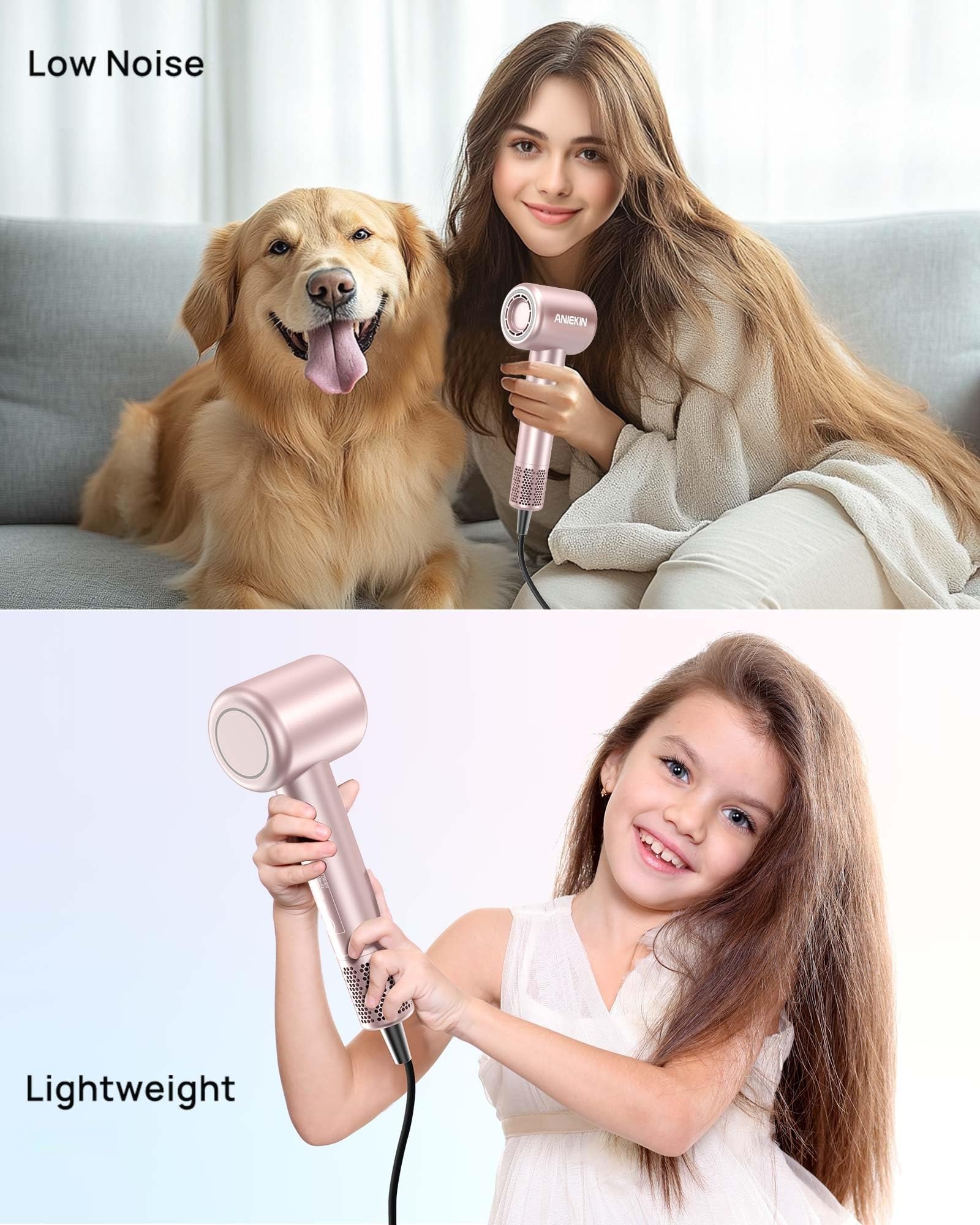 ANIEKIN hair dryer premium travel case and packaging signals gift-ready luxury