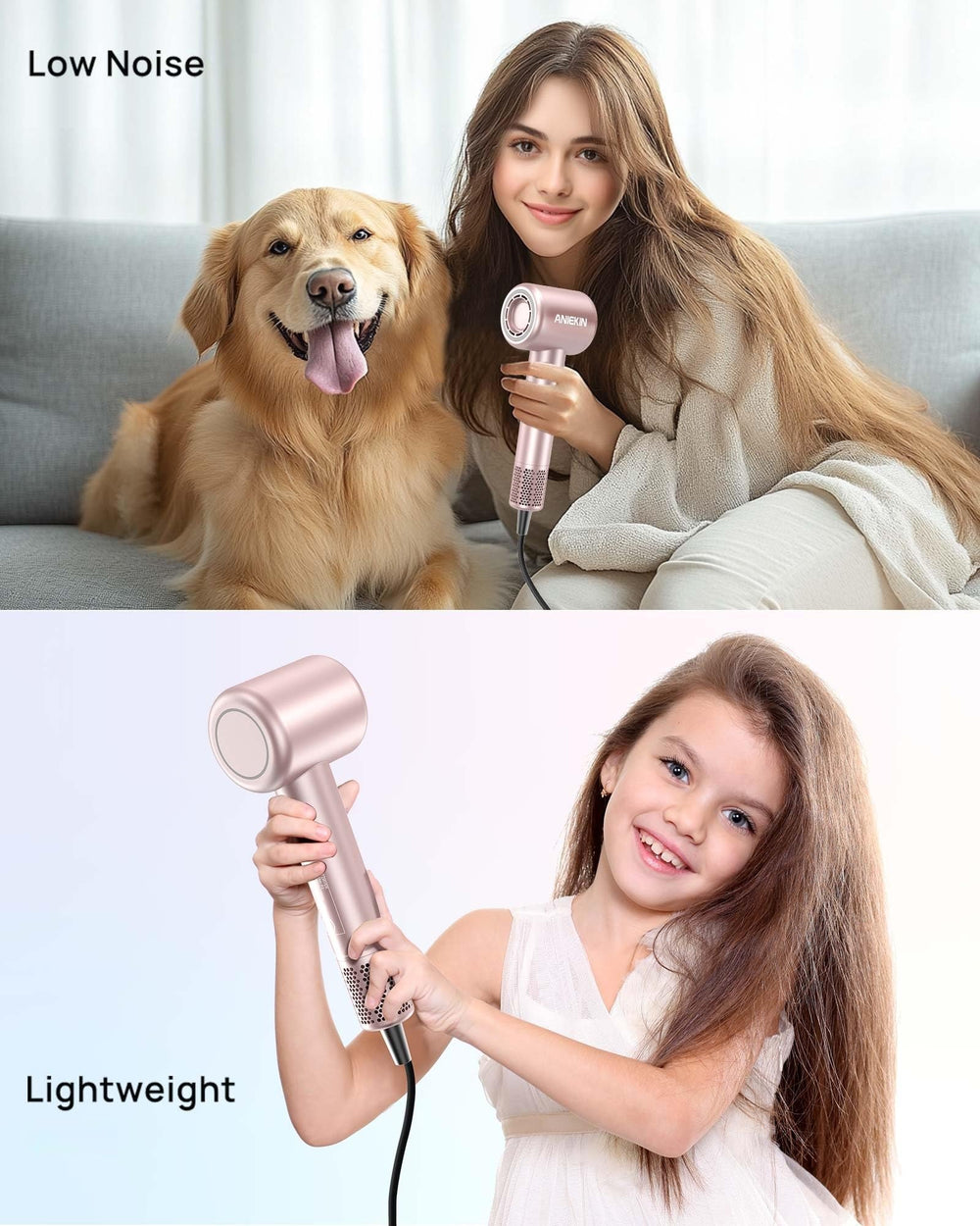 ANIEKIN hair dryer premium travel case and packaging signals gift-ready luxury