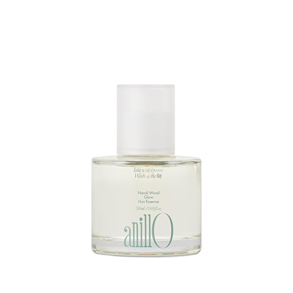 ANILLO Neroli Glow Hair Essence bottle delivers lightweight moisture for soft shine.