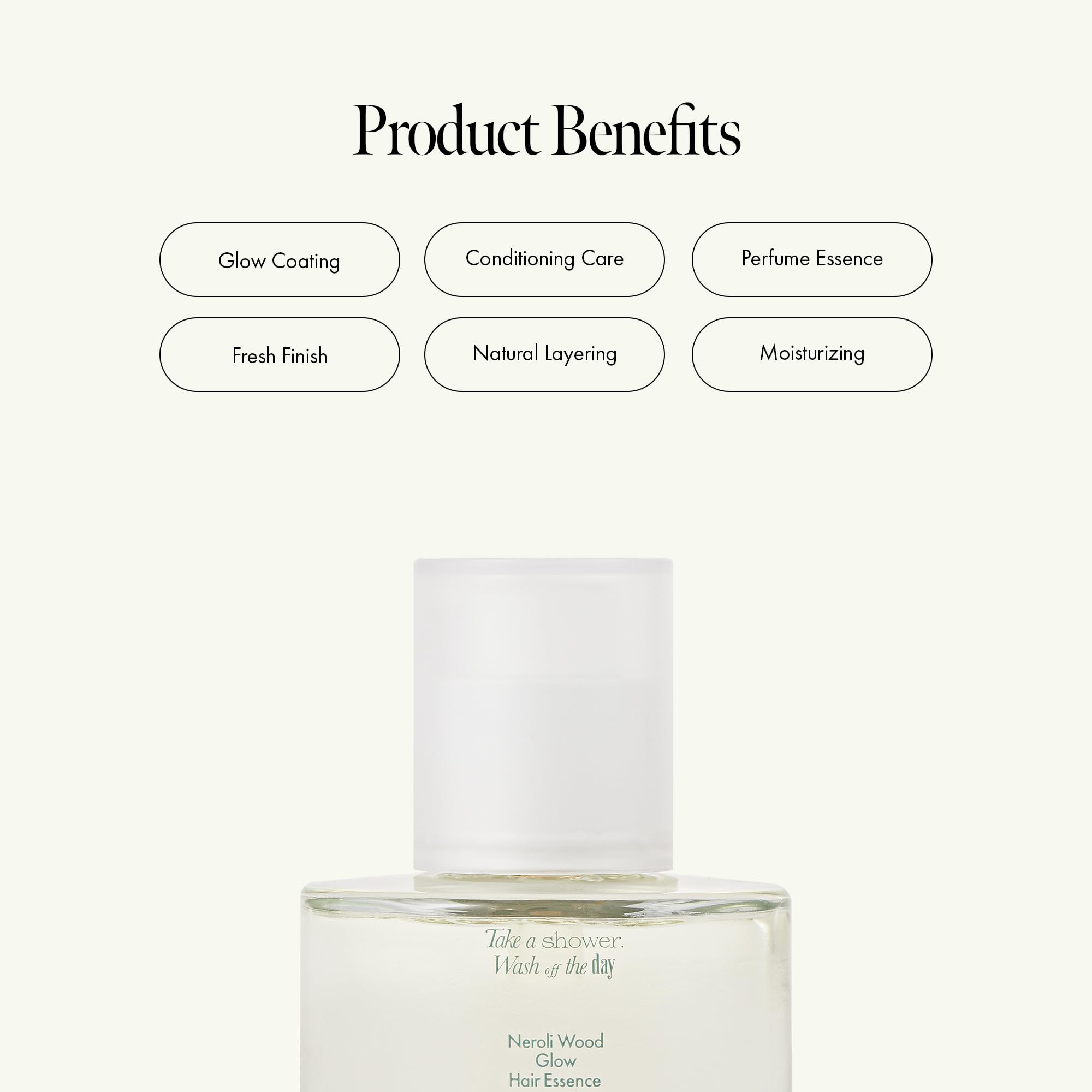 ANILLO Neroli Glow Hair Essence close-up reveals nourishing oils and texture-rich formula.