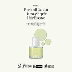 ANILLO Patchouli Garden patchouli leaf water image highlights soothing, polished hair.