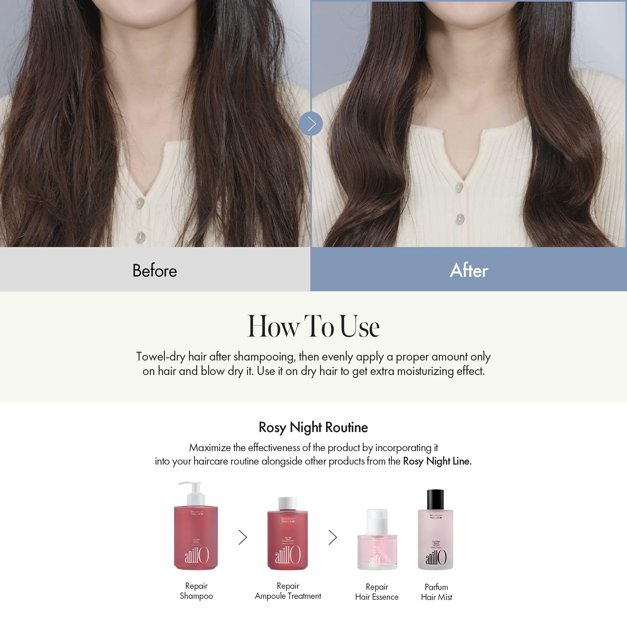ANILLO Rosy Night Repair vegan label – cruelty-free, paraben-free beauty option.