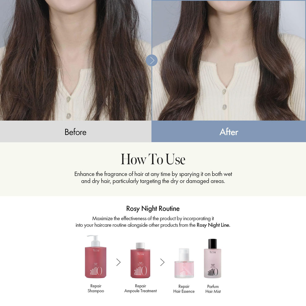 ANILLO Rosy Night vegan silicone-free label communicates clean hair care benefits.