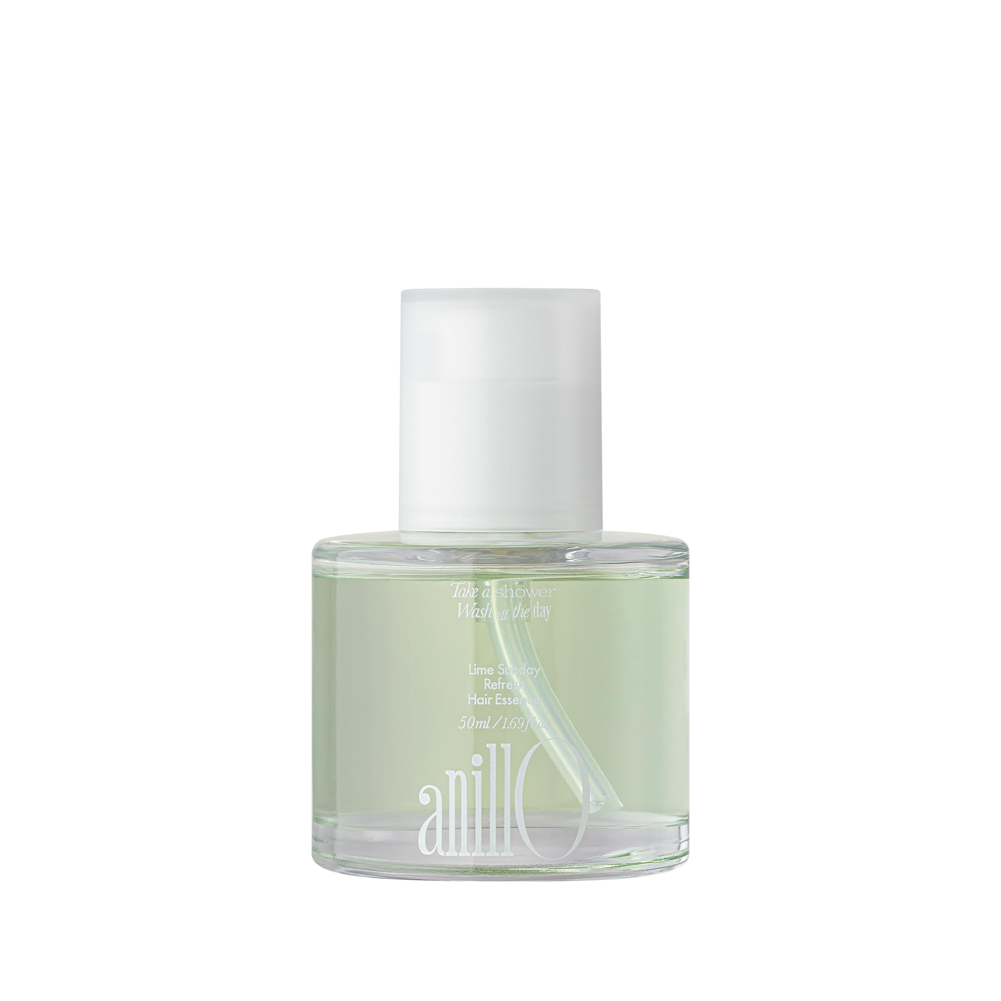 ANILLO Sunday Refresh bottle closeup shows lightweight scalp hydration for daily use.