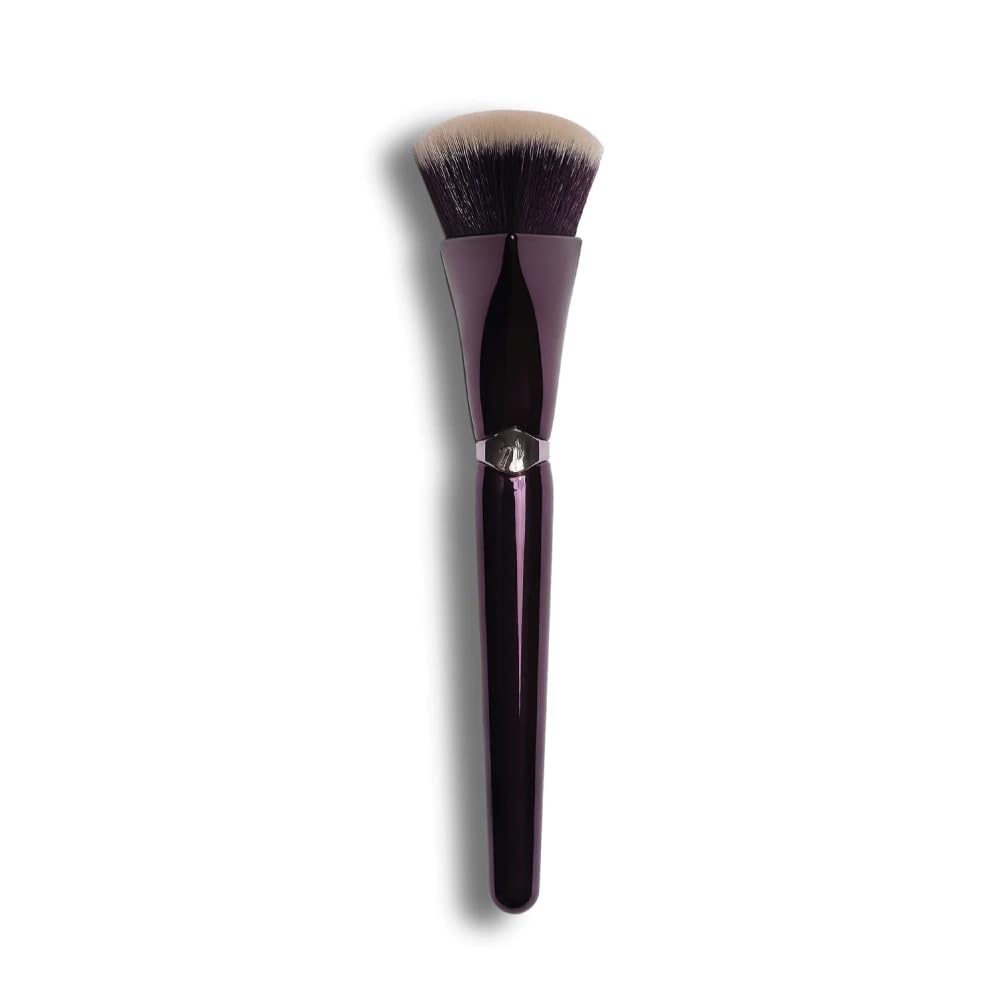 Anisa Beauty Pinnacle Foundation Brush contoured head for precise application and seamless finish.