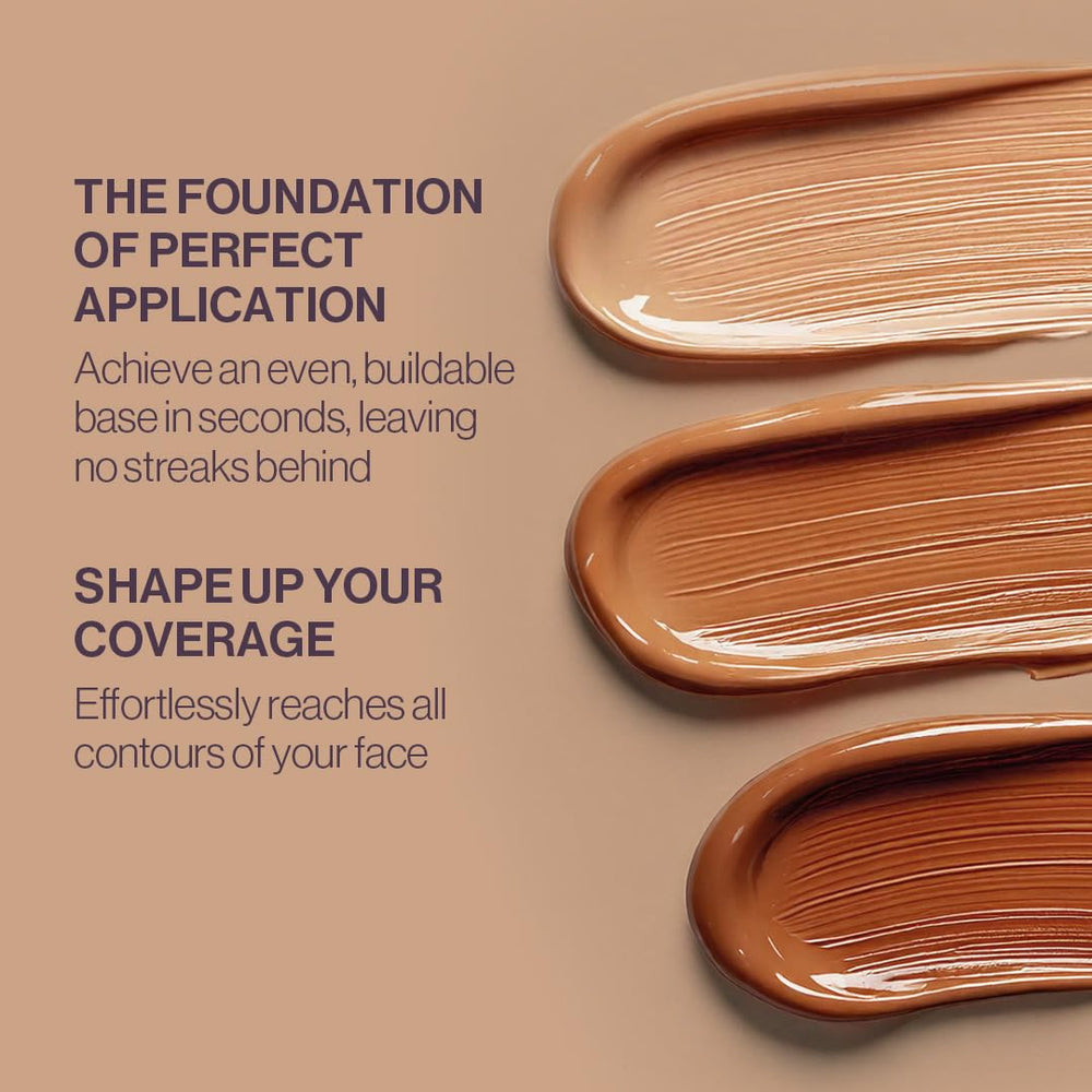 Anisa Beauty Pinnacle Foundation Brush ergonomic handle enhances comfort and control during blending.