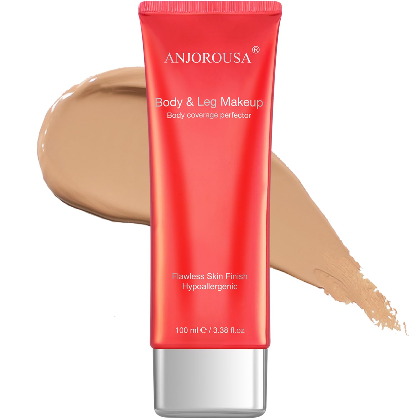 ANJOROUSA Body Coverage Perfector bottle offers long-lasting, transfer-proof leg coverage.
