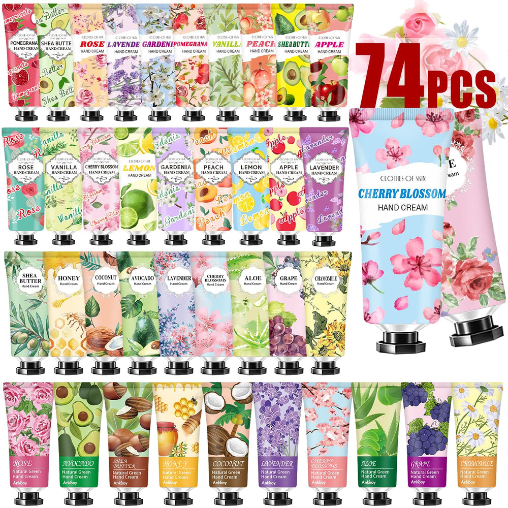ANKOOY 74-pack hand cream set collection—gift-ready options for daily moisture.