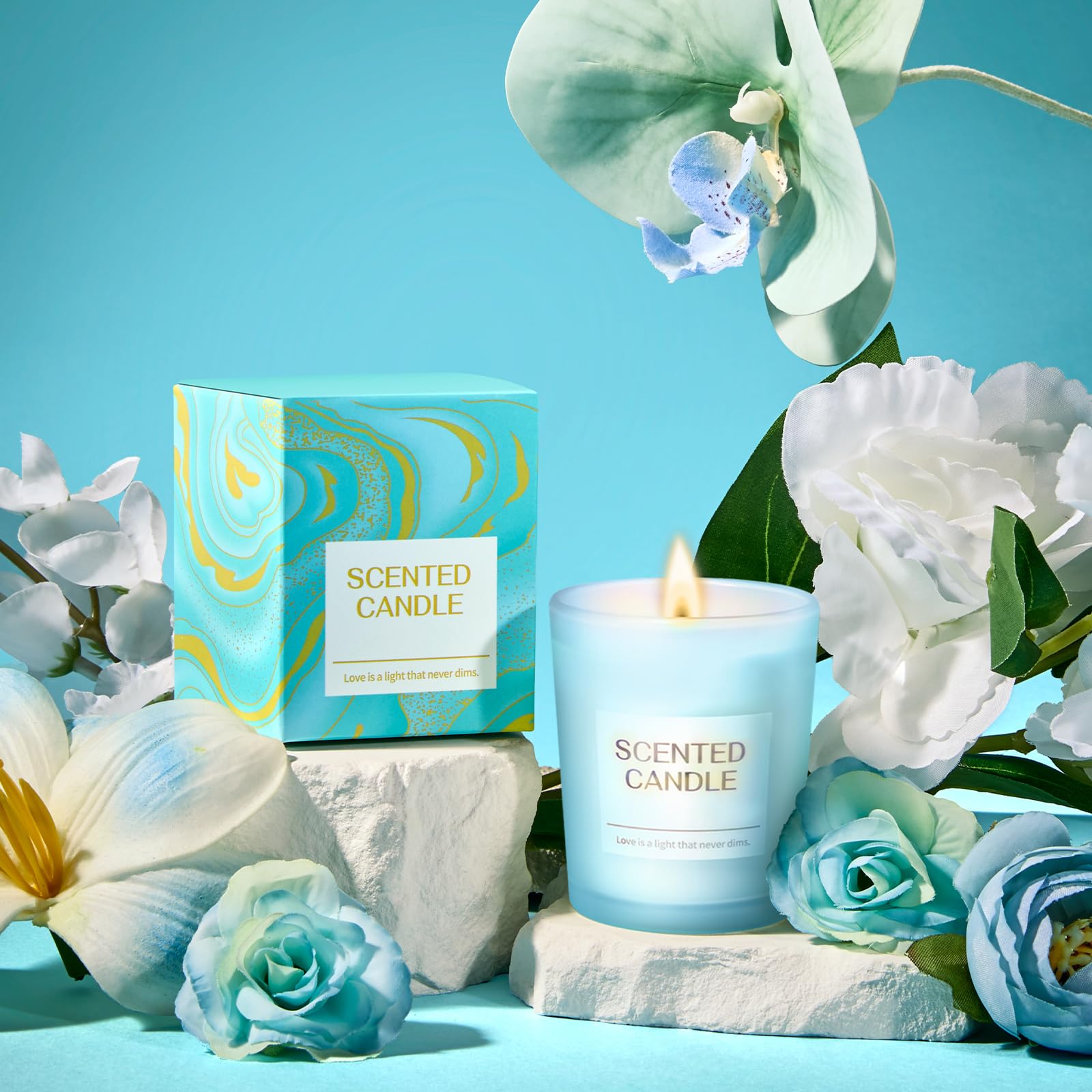 ANLEMIN aromatherapy jasmine candle creates relaxing ambiance and soothing aromas