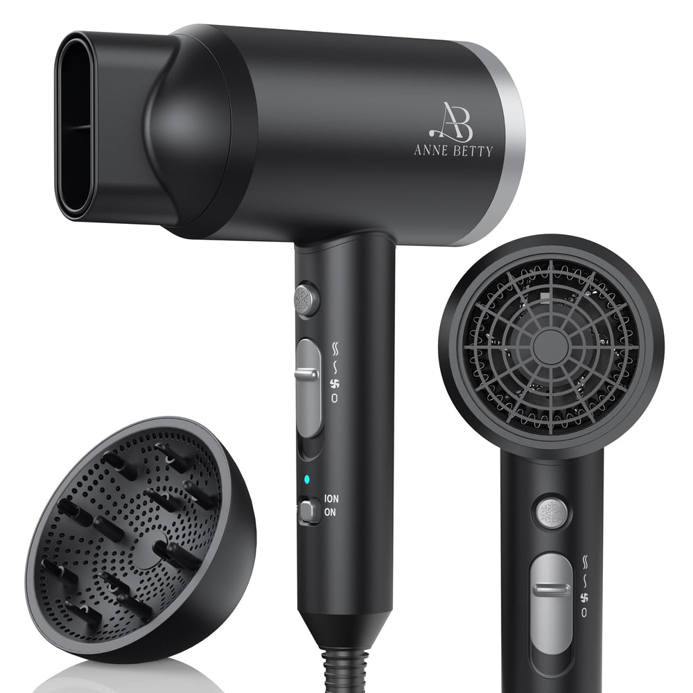 ANNE BETTY ionic hair dryer 1800W motor quick-drying for busy mornings