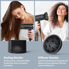 ANNE BETTY ionic hair dryer cool shot button sets your style