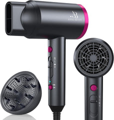 ANNE BETTY Ionic Hair Dryer with 1800W motor for fast drying at home