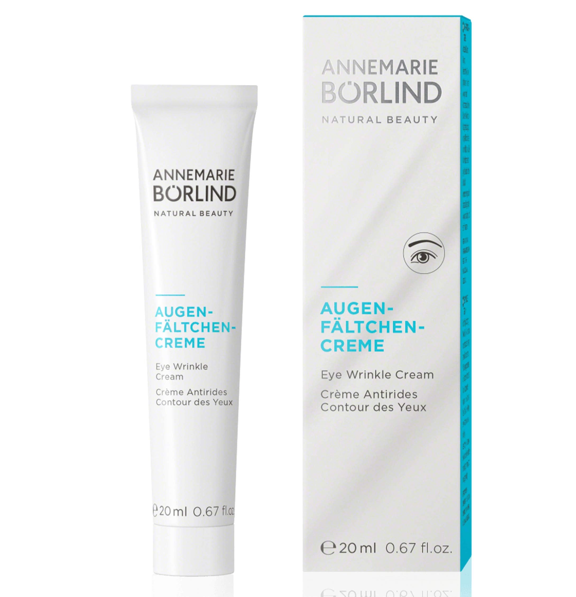 ANNEMARIE BÖRLIND Eye Wrinkle Cream jar close-up shows rich, fast-absorbing formula.