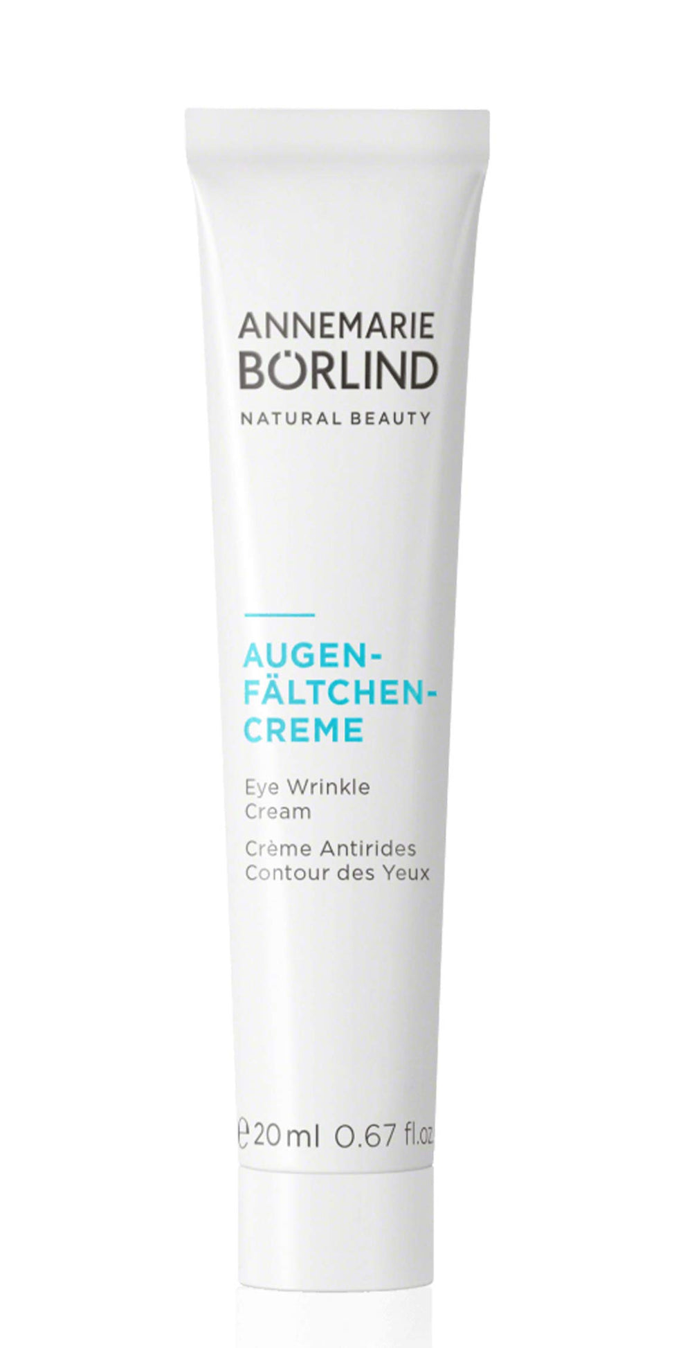 ANNEMARIE BÖRLIND Eye Wrinkle Cream packaging close-up for eco-conscious skincare.