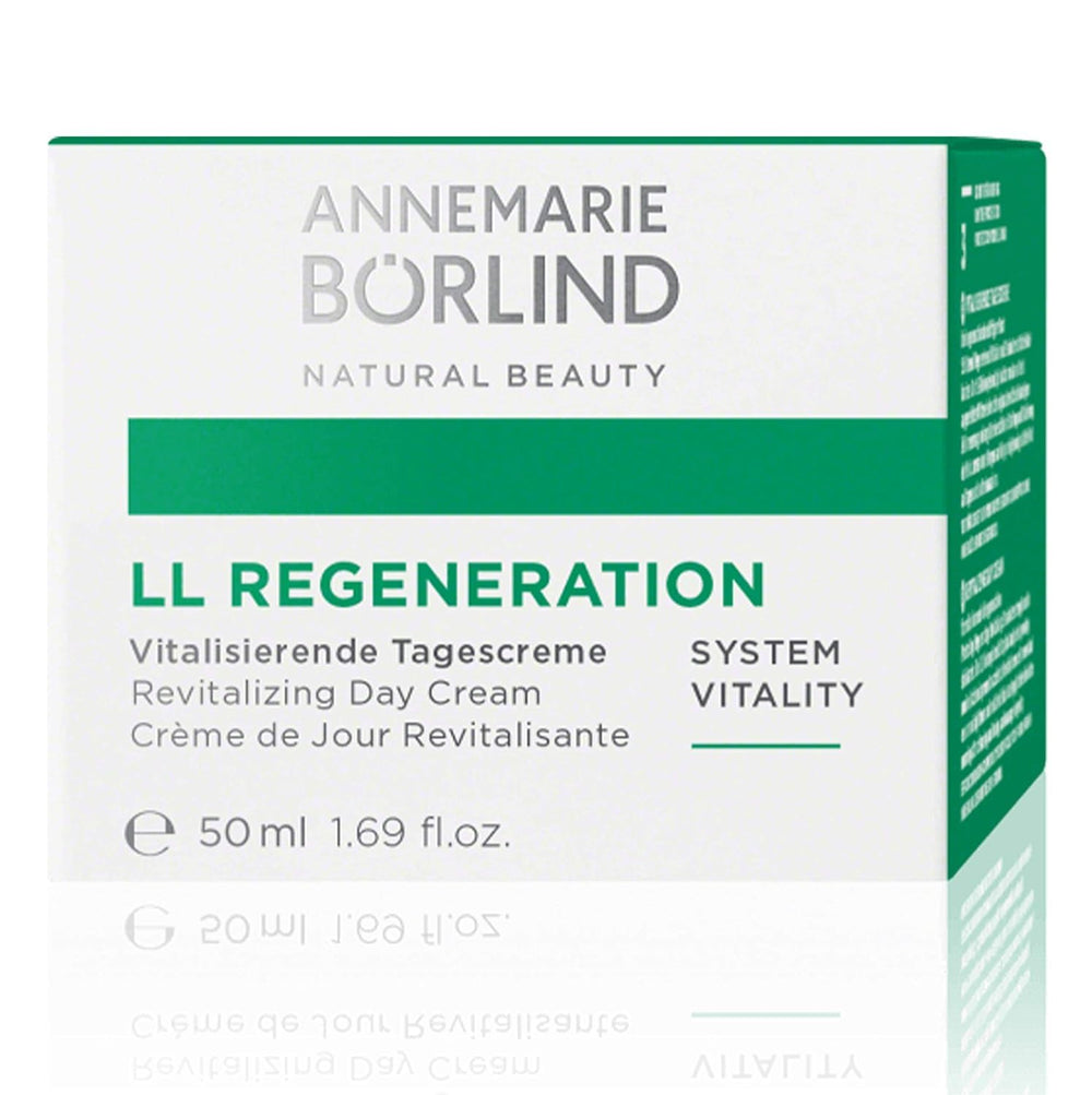 ANNEMARIE BÖRLIND LL REGENERATION packaging with pump for clean, controlled application.