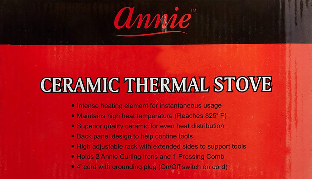 Annie Ceramic Thermal Stove Small side view demonstrates even heat distribution for consistent styling results.