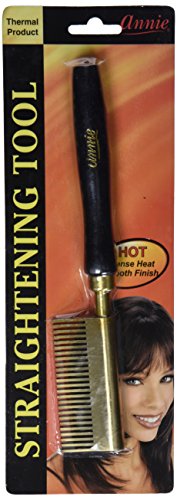Annie Straightening Comb wide-teeth side profile showing smooth finish and grip