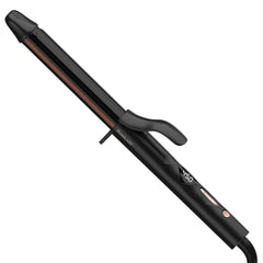 ANNLARY 1-inch curling iron front view shows travel-ready design for quick everyday curls.