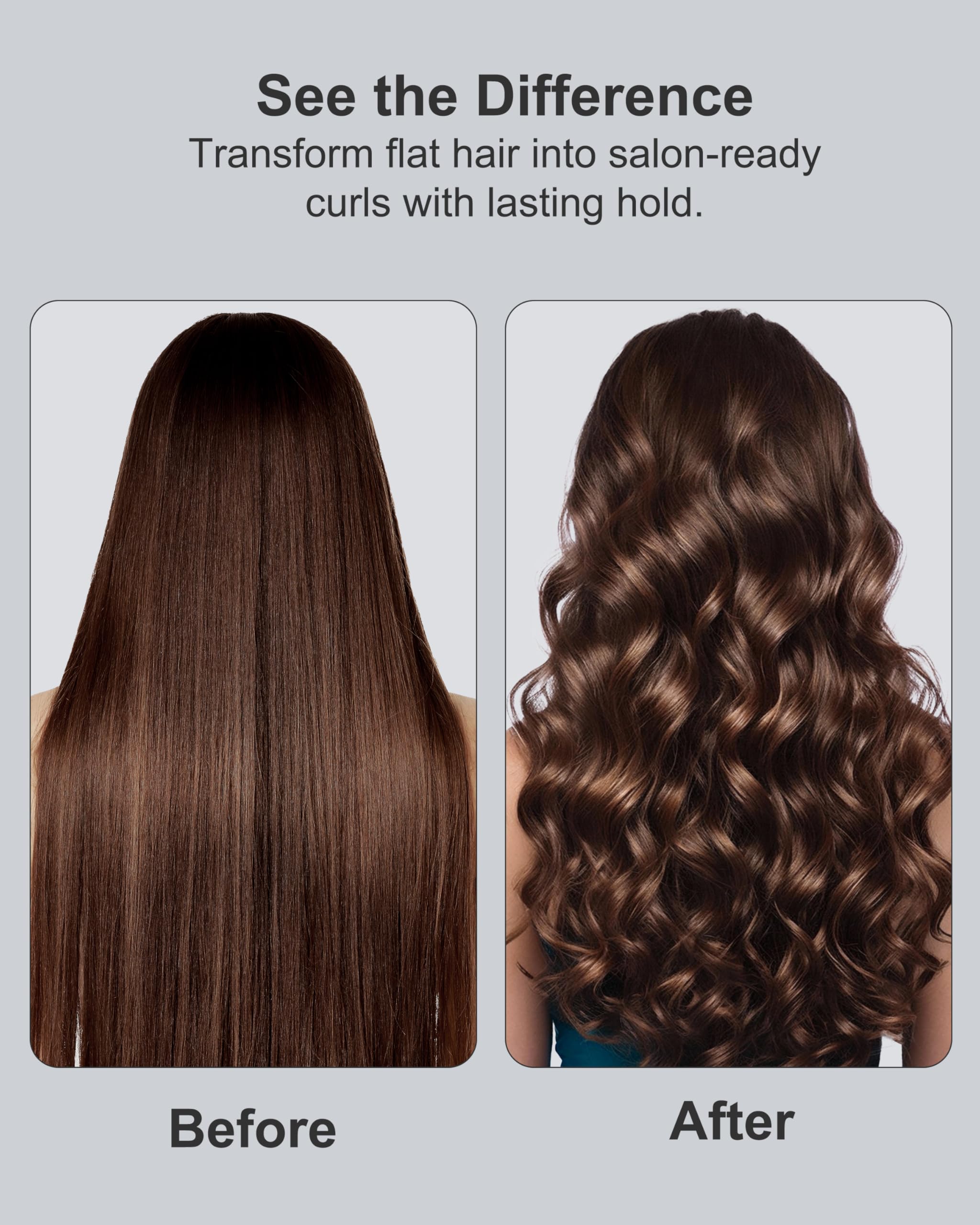 ANNLARY 1-inch curling iron lightweight handle for reduced fatigue during styling.