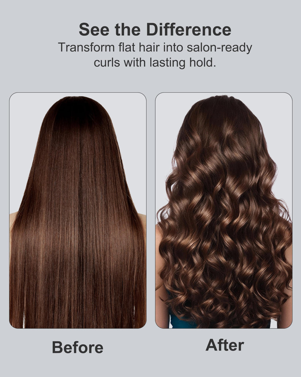 ANNLARY 1-inch curling iron lightweight handle for reduced fatigue during styling.