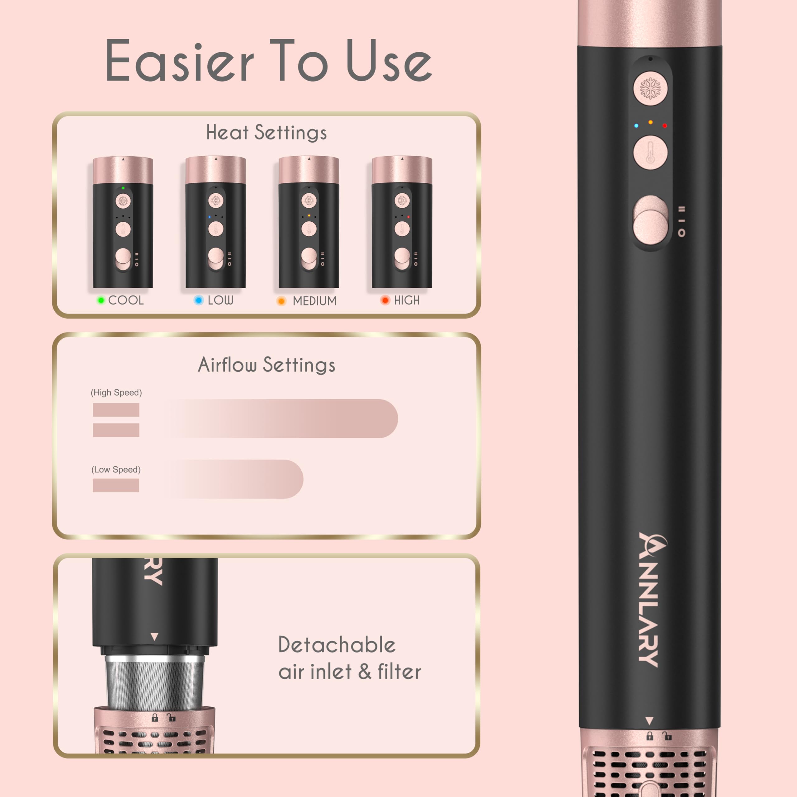 ANNLARY lightweight 330 g body reduces fatigue during use