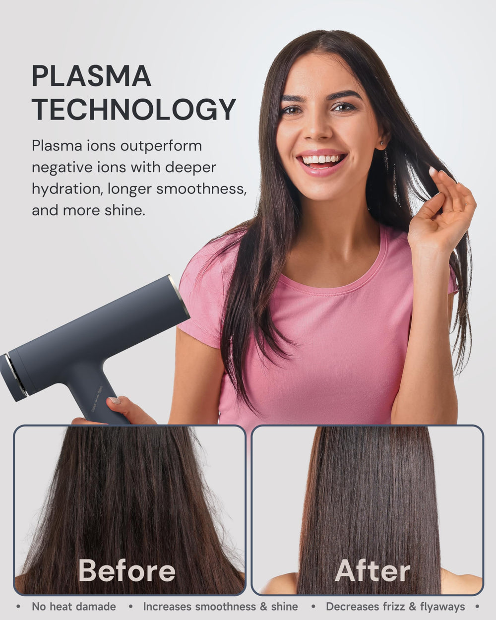 ANNLARY cool shot and auto mode protect hair during styling.