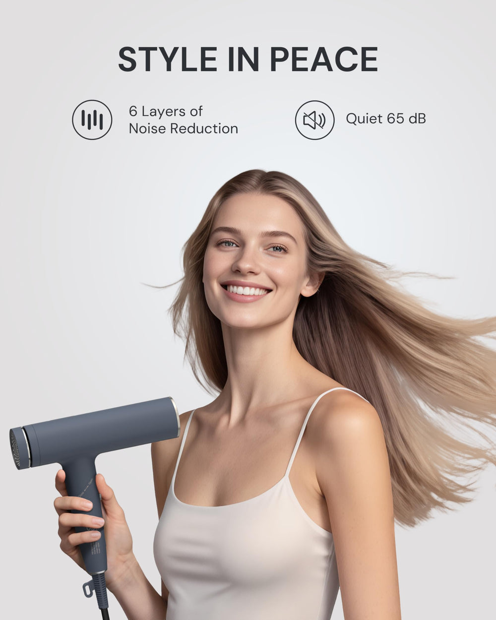 ANNLARY foldable travel dryer portable design for on-the-go grooming.