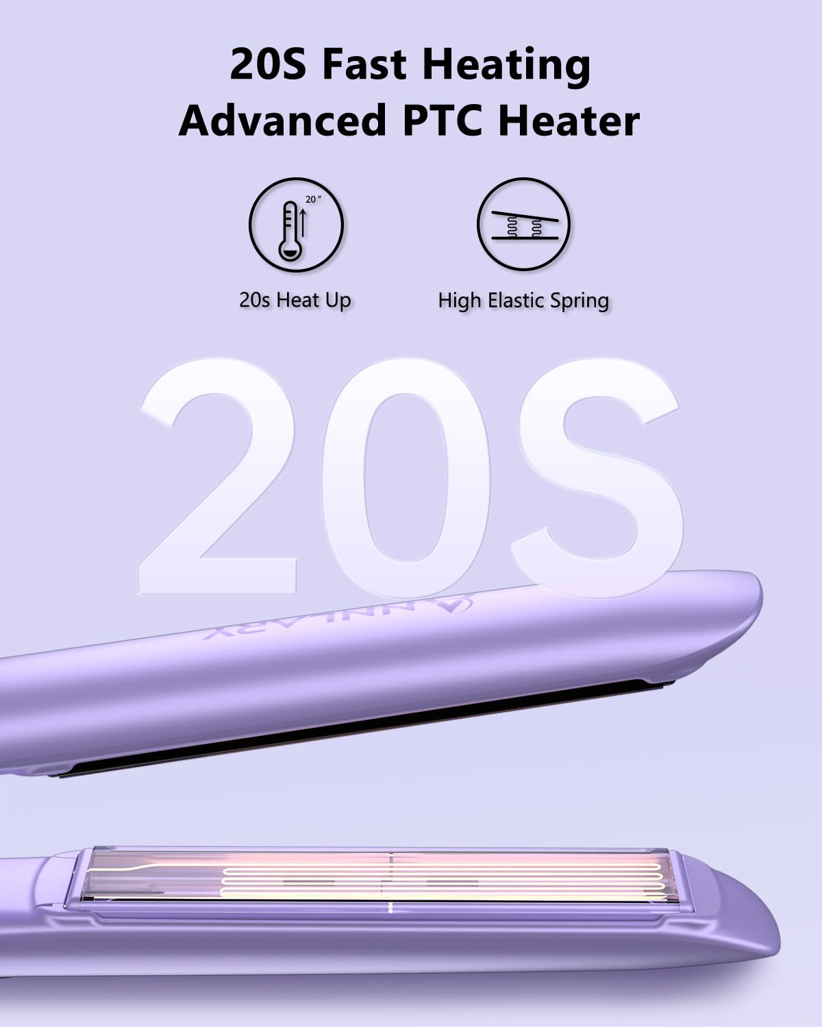 annlary hair straightener 3d floating plates for glide and safety