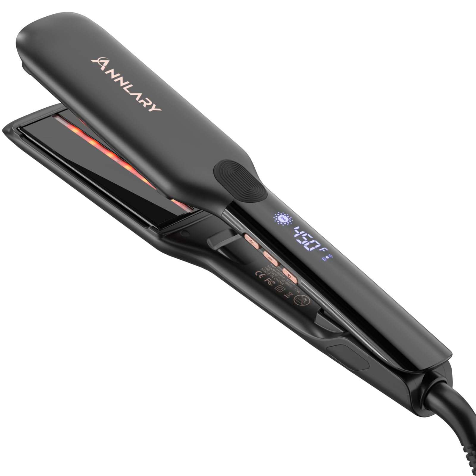ANNLARY hair straightener glide plate for smooth, even heat and frizz control.