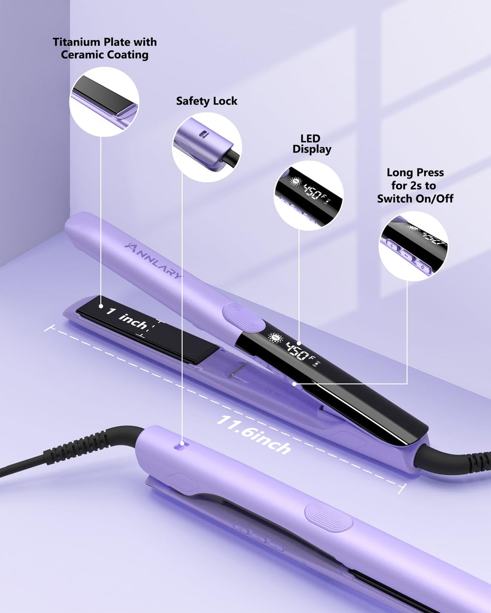 annlary hair straightener heat-resistant silicone pad prevents burns