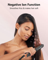 ANNLARY hair-straightener-ionic-emission: reduced static for a polished finish.