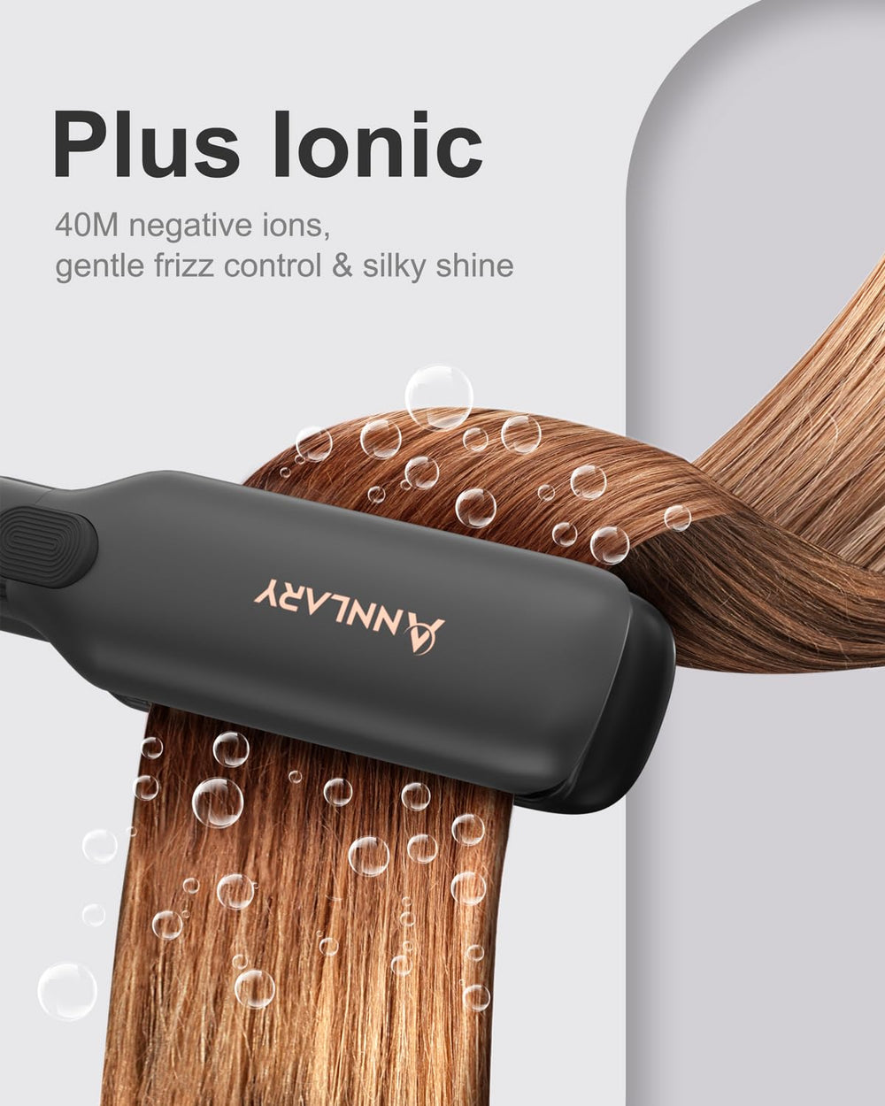 ANNLARY ionic technology reduces static for sleeker, smoother hair.