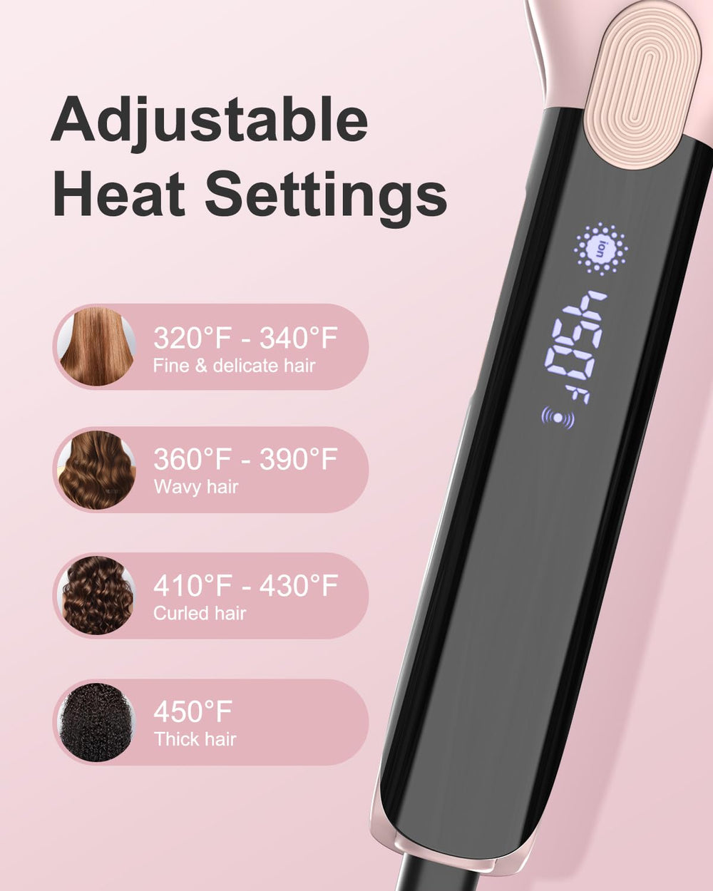 ANNLARY hair straightener travel-friendly dual voltage for on-the-go styling.