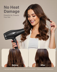 ANNLARY Ionic Hair Dryer concentrator nozzle for precise smoothing and faster styling.