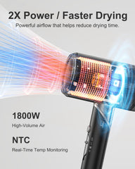 ANNLARY Plasma Ion Hair Dryer diffuser attachment for curl smoothing and frizz control.