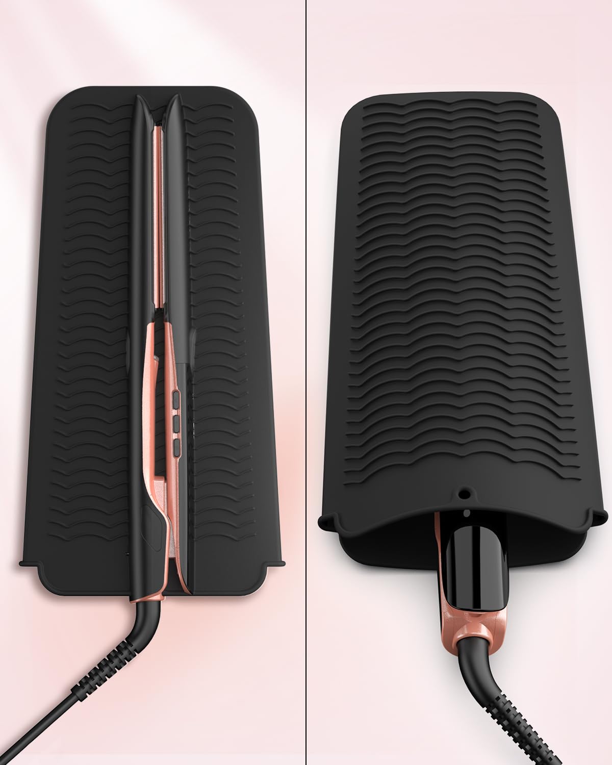 ANNLARY Hair Straightener ceramic coating close-up shows even heat distribution for frizz reduction.