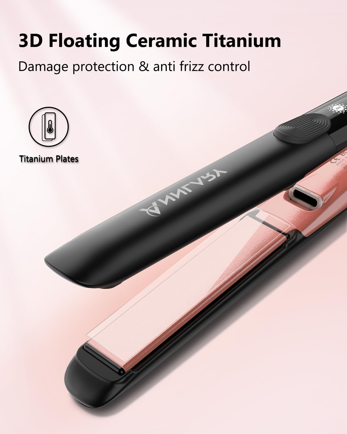 ANNLARY Hair Straightener dual voltage enables reliable travel styling anywhere.