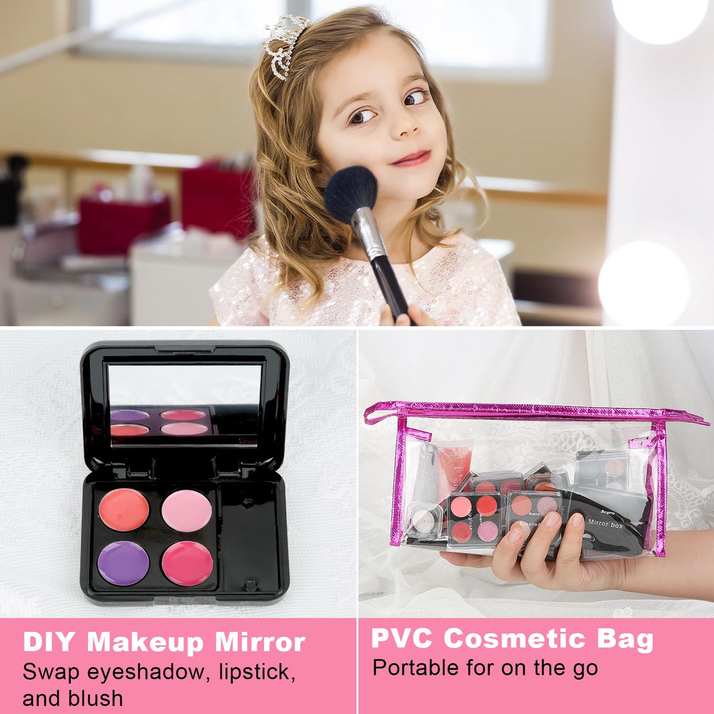 Anpro dual blush palette creates rosy cheeks with easy blending.