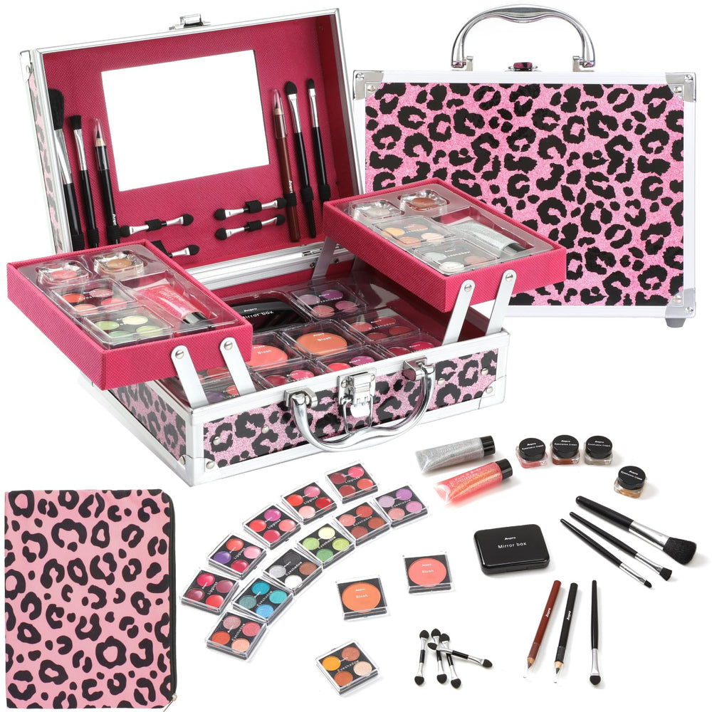 Anpro Leopord makeup brushes set offers beginner-friendly applicators for clean, precise application