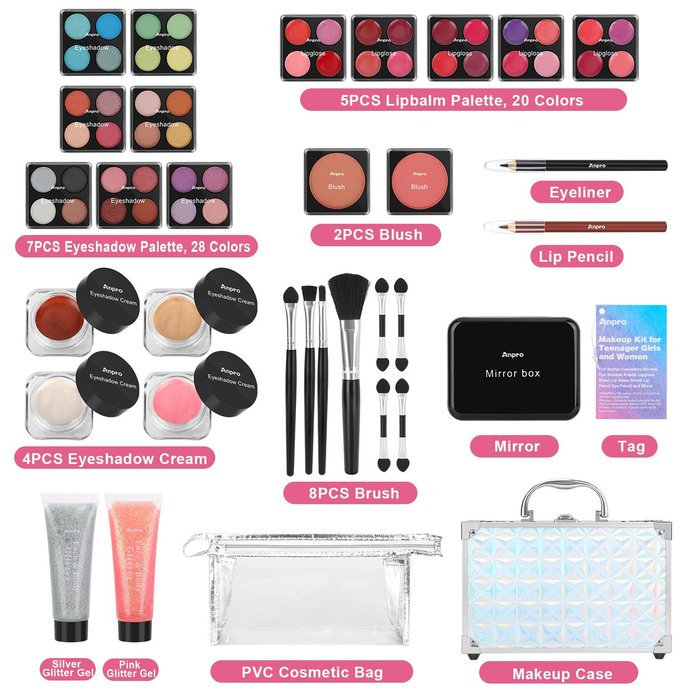 Anpro teens eyeshadow palette with 28 colors for versatile looks