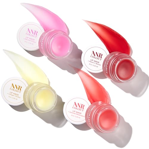 ANRCOLLECT lip mask-jar-closeup reveals a glossy finish after use.