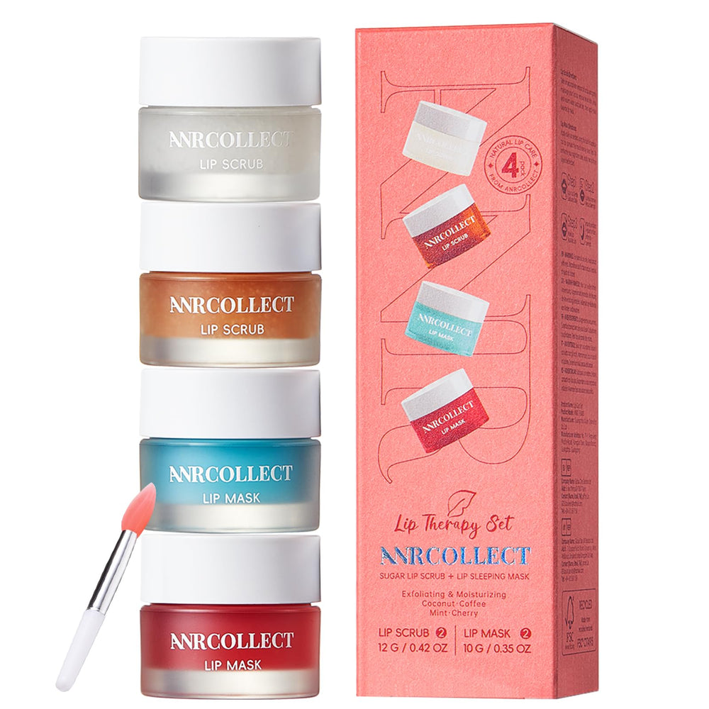 ANRCOLLECT lip scrub exfoliator jar for smoother, softer lips.