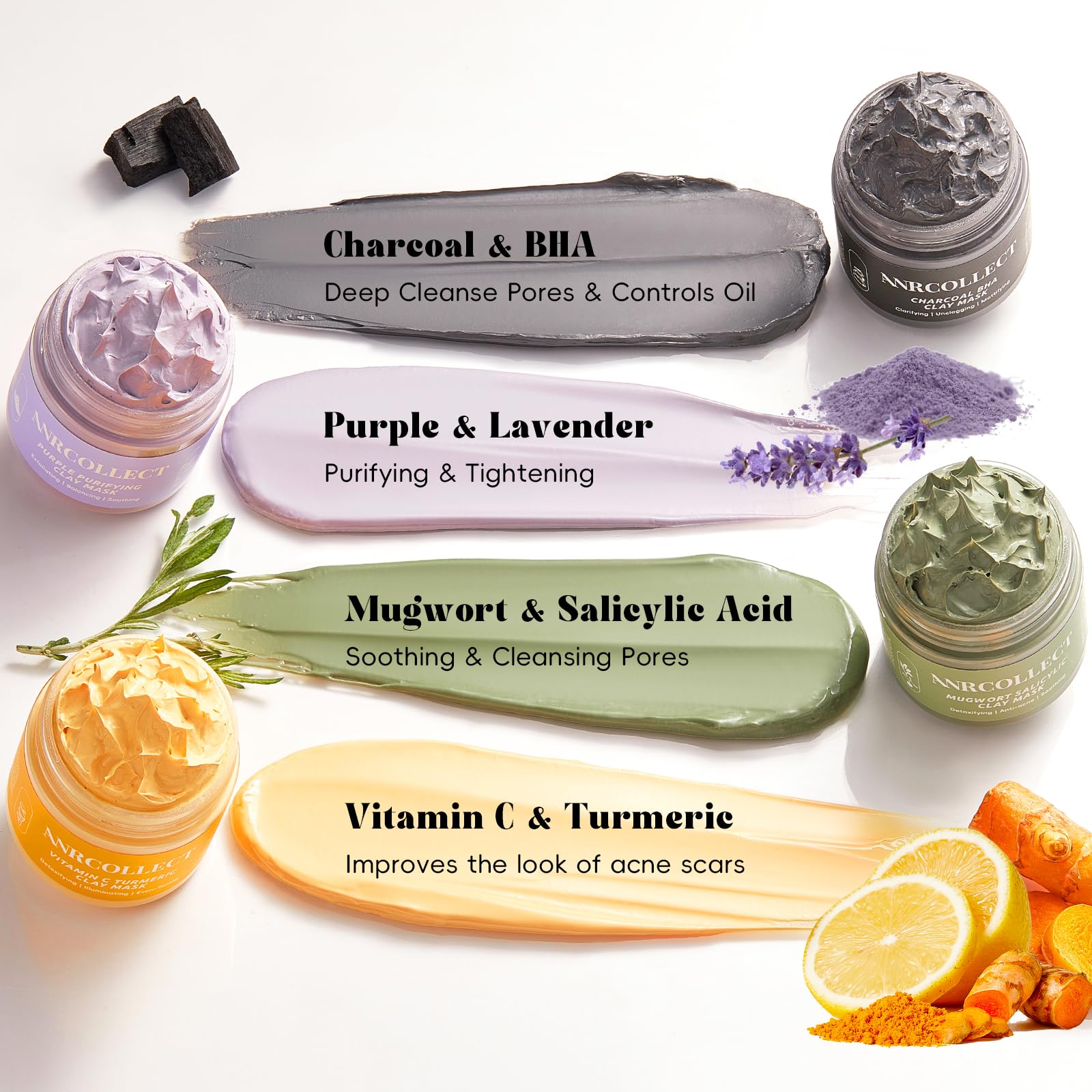ANRCOLLECT mugwort-salicylic-clay-mask offers soothing detox and calmer skin irritation.